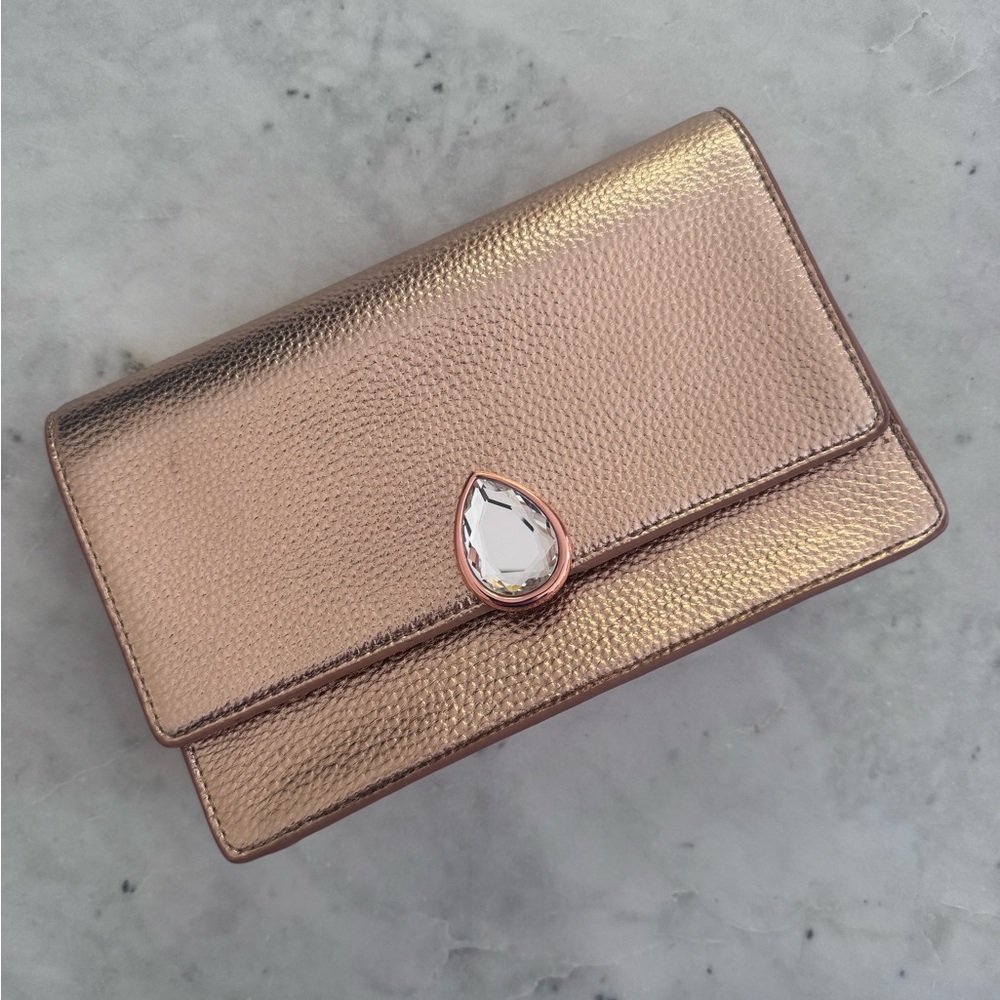 Ted Baker Rose Gold Clutch with Chain